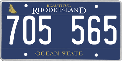 RI license plate 705565