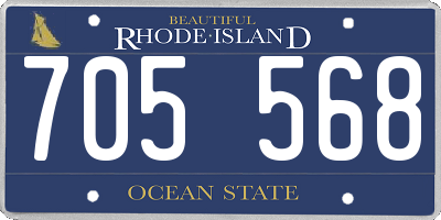 RI license plate 705568