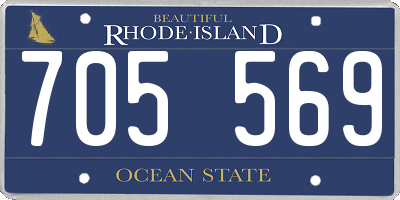 RI license plate 705569