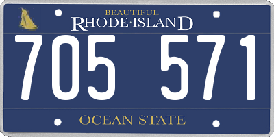 RI license plate 705571
