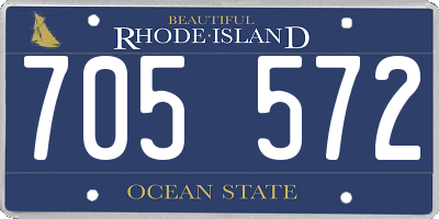 RI license plate 705572