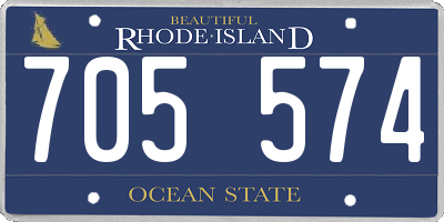 RI license plate 705574