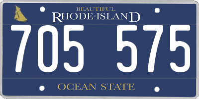 RI license plate 705575