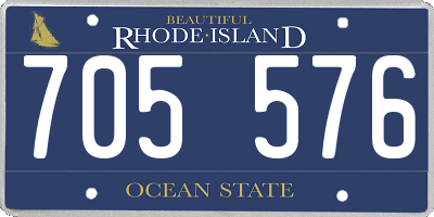 RI license plate 705576