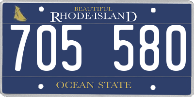 RI license plate 705580