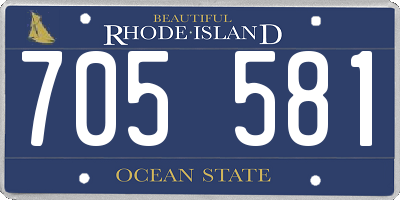 RI license plate 705581