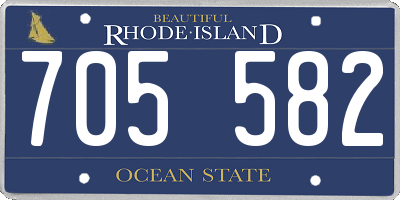 RI license plate 705582