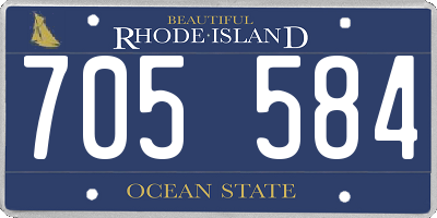 RI license plate 705584