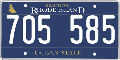 RI license plate 705585