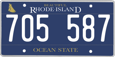 RI license plate 705587