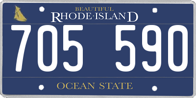 RI license plate 705590