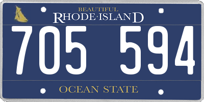 RI license plate 705594