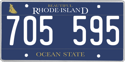 RI license plate 705595