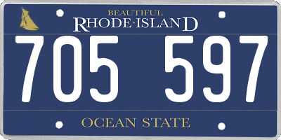 RI license plate 705597