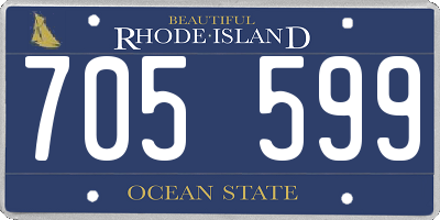 RI license plate 705599