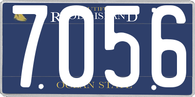 RI license plate 7056