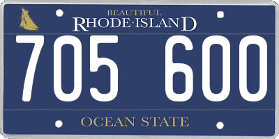 RI license plate 705600