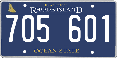 RI license plate 705601
