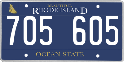 RI license plate 705605