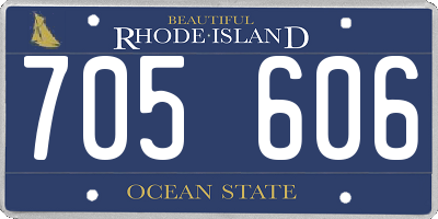 RI license plate 705606