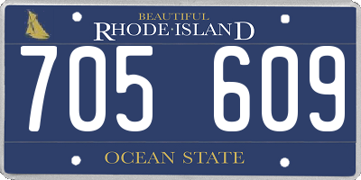RI license plate 705609