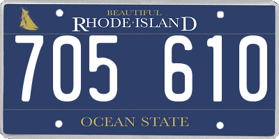 RI license plate 705610