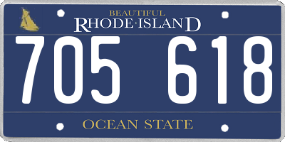 RI license plate 705618