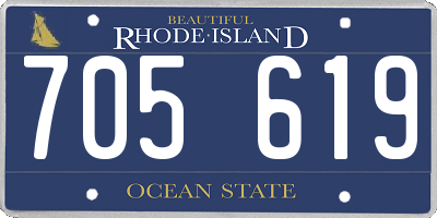 RI license plate 705619