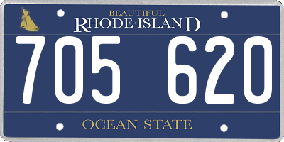 RI license plate 705620