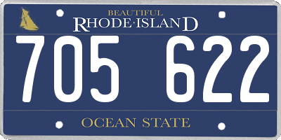 RI license plate 705622