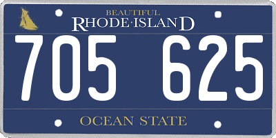RI license plate 705625