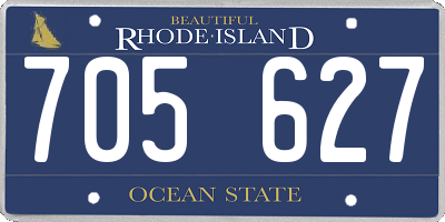 RI license plate 705627