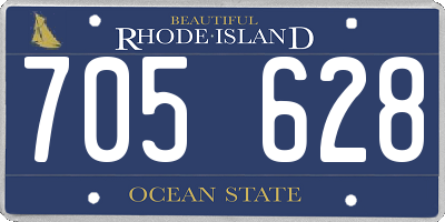 RI license plate 705628