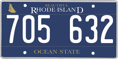 RI license plate 705632