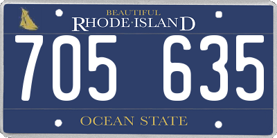 RI license plate 705635