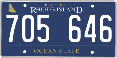 RI license plate 705646