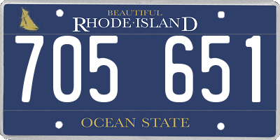 RI license plate 705651