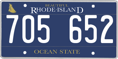 RI license plate 705652