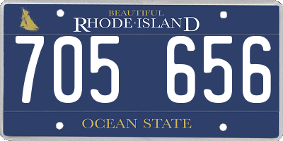 RI license plate 705656