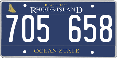 RI license plate 705658