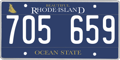 RI license plate 705659