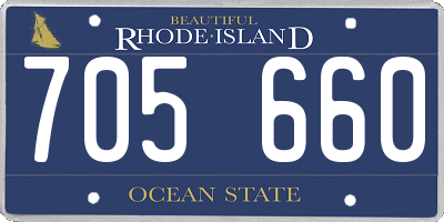 RI license plate 705660