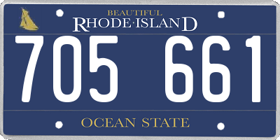 RI license plate 705661