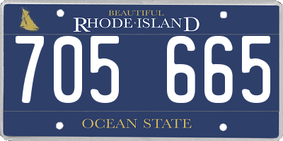 RI license plate 705665