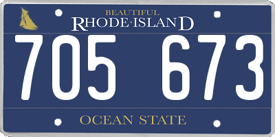 RI license plate 705673