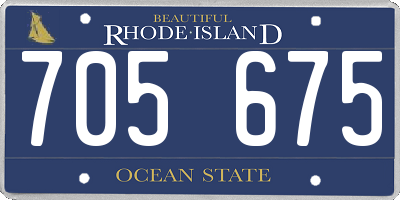 RI license plate 705675