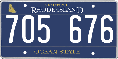 RI license plate 705676