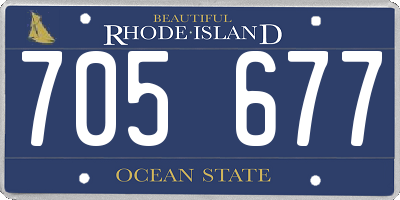 RI license plate 705677