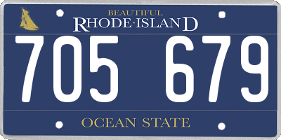 RI license plate 705679