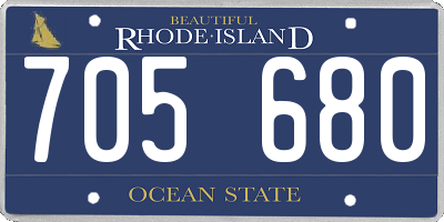 RI license plate 705680